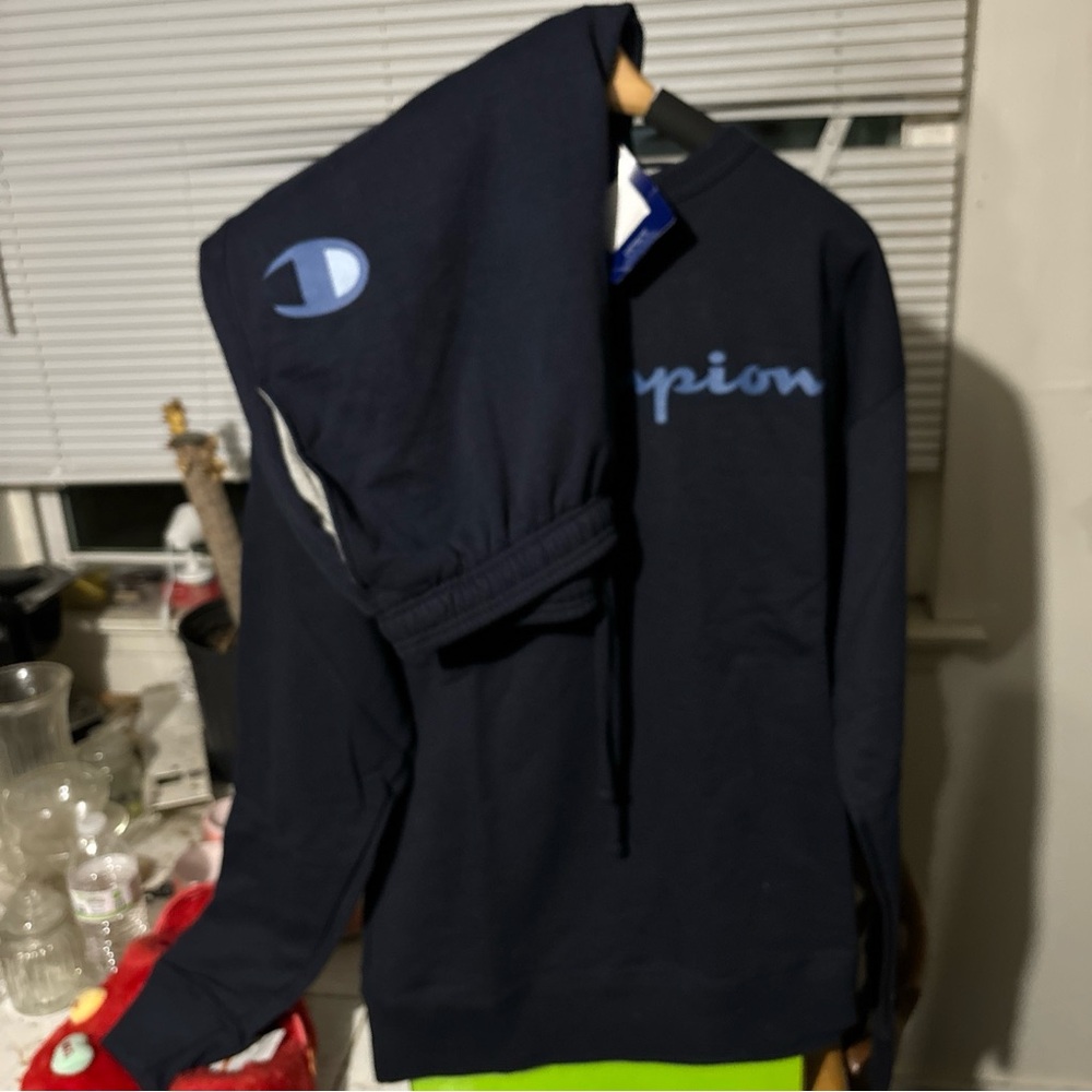 XL (2 outfits) New Champion Men's Navy Blue/ Blue  and Black/green powerblend